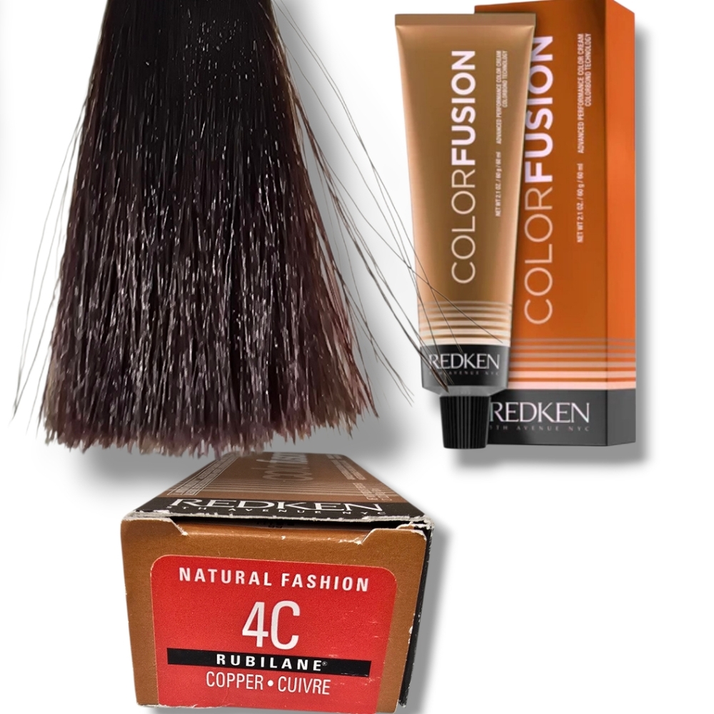 🤑 Redken Color Fusion Permanent Hair Color Cream 4C Copper Brown